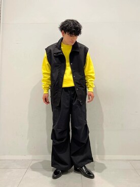 「Uiscel（ユイセル）のアイテム（トップス）」を使った、SENSE OF PLACE ONLINE STOREさん（メンズ・174cm）の春コーディネート