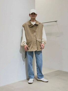 「Uiscel（ユイセル）のアイテム（トップス）」を使った、SENSE OF PLACE ONLINE STOREさん（メンズ・170cm）の春コーディネート
