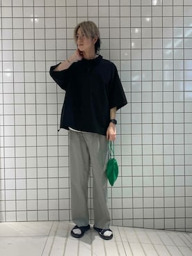 「Uiscel（ユイセル）のアイテム」を使った、SENSE OF PLACE ONLINE STOREさん（メンズ・177cm）の春コーディネート