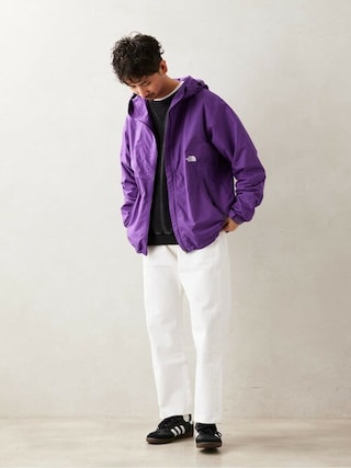 THE NORTH FACE シェルパーカーM 紫パープル　 ナイロンジャケット THE NORTH FACEのナイロンジャケット（パープル系）を使った