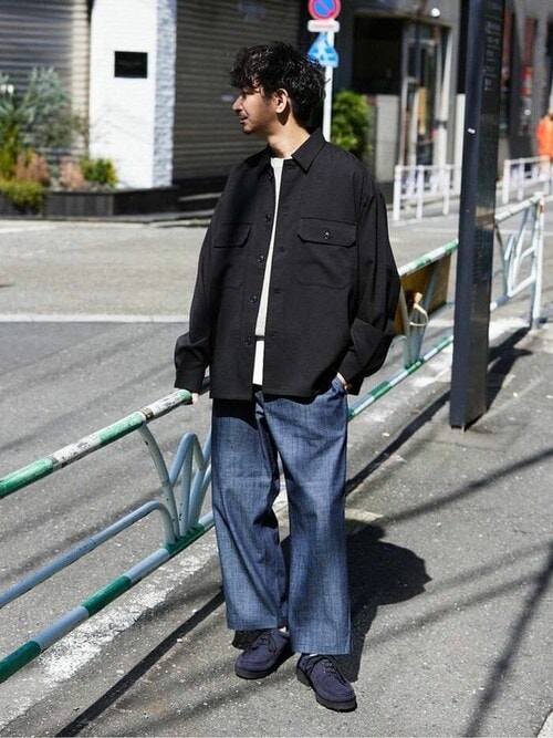 JOURNAL STANDARD relume 本社enoさんのシャツ/ブラウス「TECH アムンゼン CPOシャツジャケット(JOURNAL STANDARD relume|ジャーナルスタンダード レリューム)」を使ったコーディネート