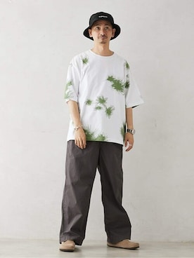 「JOURNAL STANDARD relume（ジャーナルスタンダード　レリューム）のアイテム（その他シューズ）」を使った、enoさん（メンズ・174cm）の夏コーディネート