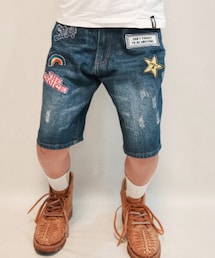 ノンブランド ワッペンデニムショートパンツ | デニムパンツ
