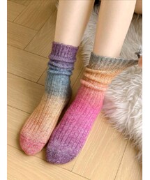SHEIN | グラデーションカラーソックス(ソックス/靴下)