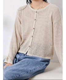 SHEIN | SHEIN/FriFul 無地柄ドロップショルダーボタンフロント カーディガン：¥1,549 サイズ：M(カーディガン/ボレロ)