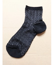 tutuanna | ヘリンボーンパターンクルーソックス(ソックス/靴下)