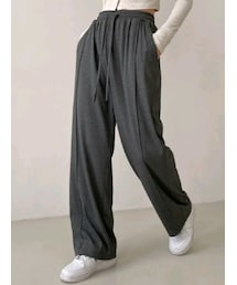 SHEIN | SHEIN/Dazy-Less ドローストリングウエスト腰ポケットワイドレッグパンツ：¥1,890 サイズ：L(JP−L)(その他パンツ)