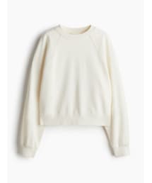 H&M | ウォッシュドコットンスウェットシャツ カラー:クリーム／サイズ:EUR M(スウェット)