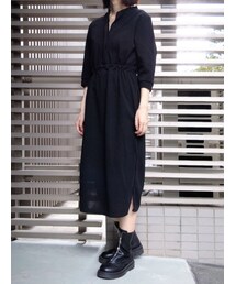 unknown (no brand) | サイドスリットスタンドカラーワンピース(ワンピース)