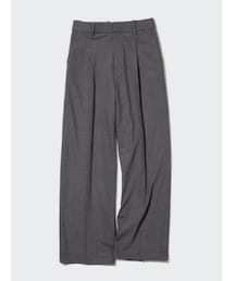 UNIQLO | タックワイドパンツ（ワンタック）カラー：06 GRAY／サイズ：M(スラックス)