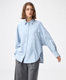 GU | ドルマンスリーブシャツ カラー: 62 BLUE／サイズ: WOMEN L(シャツ/ブラウス)