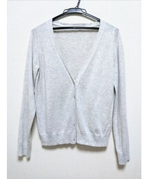 GU | UVカットVネックカーディガン カラー：ライトグレー／サイズ：M(カーディガン/ボレロ)