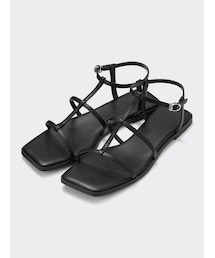 GU | ナローストラップフラットサンダル カラー：09 BLACK／サイズ：L(サンダル)