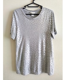 H&M | シルバードットプリントTシャツ size: XS(EUR/US)(Tシャツ/カットソー)