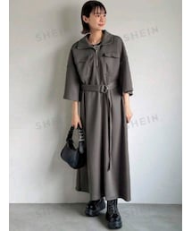 SHEIN | FRIFULデイリーウェアドレス／サイズ：L(ワンピース)
