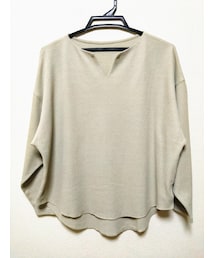 FUNNY COMPANY+ | ワッフル長袖キーネックプルオーバー(Tシャツ/カットソー)