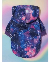SHEIN | SHEIN X Creative Carrah タイダイ染めペットパーカー(ペットウェア)