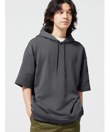 GU | ドライダブルフェイスパーカ(5分袖)カラー: 07 GRAY／サイズ：ユニセックスL(パーカー)