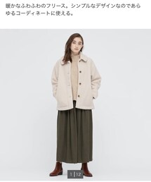 UNIQLO | ボアフリースステンカラーショートコート(ステンカラーコート)