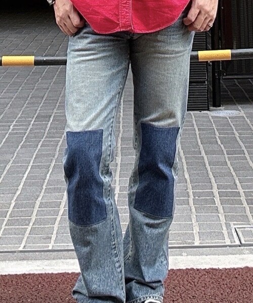 パンツ Pablo vinci Scratch remake denim XL PABLO VINCI Knee patch remake denim キネマ