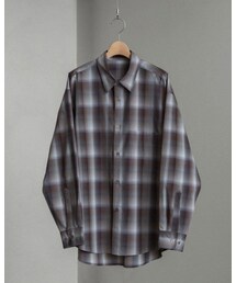 WYM LIDNM | OMBRE CHECK LOOSE SHIRT(シャツ/ブラウス)