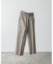 LIDNM | WOOL LINEN UTILITY SLACKS(スラックス)
