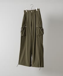 soerte | Wide straight tech cargo pants (Washer nylon)/ワイドストレートテックカーゴパンツ（ワッシャーナイロン）(カーゴパンツ)