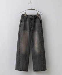 WYM LIDNM | CURVED FLARE DENIM SLACKS(デニムパンツ)