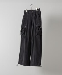 soerte | Wide straight tech cargo pants (Washer nylon)/ワイドストレートテックカーゴパンツ（ワッシャーナイロン）(カーゴパンツ)