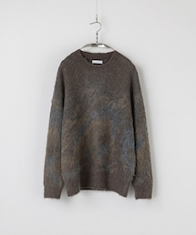 WYM LIDNM | MOHAIR BLEND JACQUARD SHAGGY KNIT(ニット/セーター)