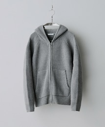 WYM LIDNM | AZE KNIT CROPPED HOODIE(ニット/セーター)