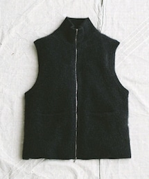 LIDNM | CASHMERE HARD MILLED ZIP VEST(ベスト)