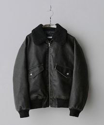 WYM LIDNM | DETACHABLE BOA ARTIFICIAL GRAIN FLIGHT BLOUSON(ブルゾン)