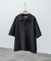 WYM LIDNM | TUCK SKIPPER KNIT POLO(ポロシャツ)