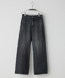 WYM LIDNM | CURVED FLARE DENIM SLACKS(デニムパンツ)