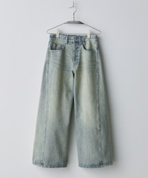 WYM LIDNM | CURVED FLARE BAGGY DENIM(デニムパンツ)