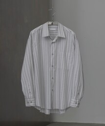 WYM LIDNM | CUT-OFF HEM STRIPE SHIRT(シャツ/ブラウス)