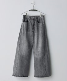 WYM LIDNM | CURVED FLARE BAGGY DENIM(デニムパンツ)