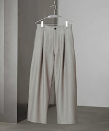 WYM LIDNM | FAUX WOOL CURVY COMFORT PANTS(スラックス)