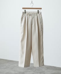 WYM LIDNM | HI TWISTED GABA WIDE TUCK SLACKS(スラックス)