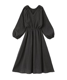 GRL | ドビーストライプVネックワンピース(ワンピース/ドレス)