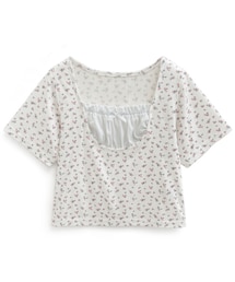 GRL | 花柄フリルレイヤード風トップス[gn278](Tシャツ/カットソー)