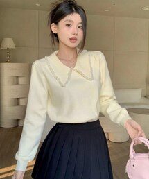 SHEIN | Dazy Star ニットセーター パール 装飾 レディース(ニット/セーター)