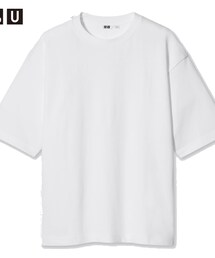 UNIQLO | エアリズムコットンオーバーサイズTシャツ（5分袖）(Tシャツ/カットソー)