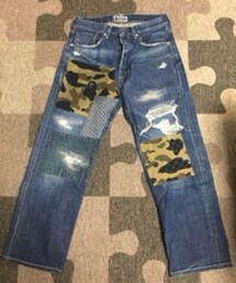 A BATHING APE | 1st denim camo S(デニムパンツ)