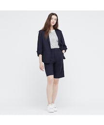 UNIQLO | リネンブレンドバミューダパンツ / S(パンツ)