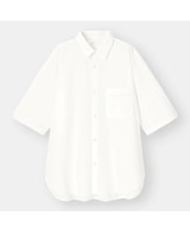 GU | ブロードオーバーサイズシャツ(5分袖) / XL(シャツ/ブラウス)