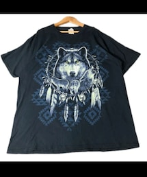 FRUIT OF THE LOOM | 【古着】FRUIT OF THE LOOM オオカミ Tシャツ ブラック XL(Tシャツ/カットソー)