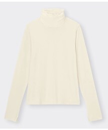 GU | ソフトリブタートルネックT(トップス)