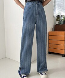 SHEIN | DAZY ジップフライスリットヘムジーンズ(デニムパンツ)